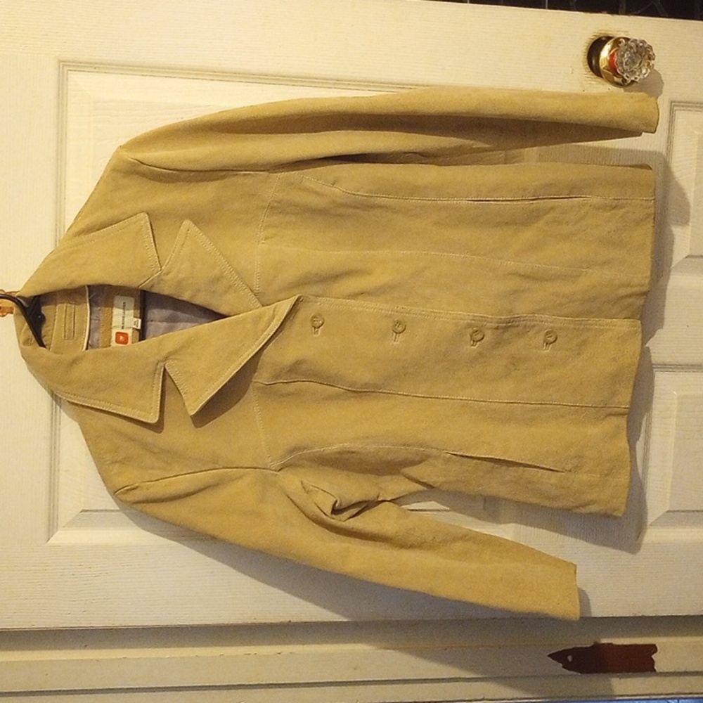 Wilson's Leather Suede Beige Jacket in XL